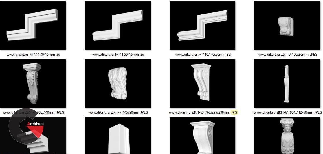 Dikart Decorative Gypsum 3D Models