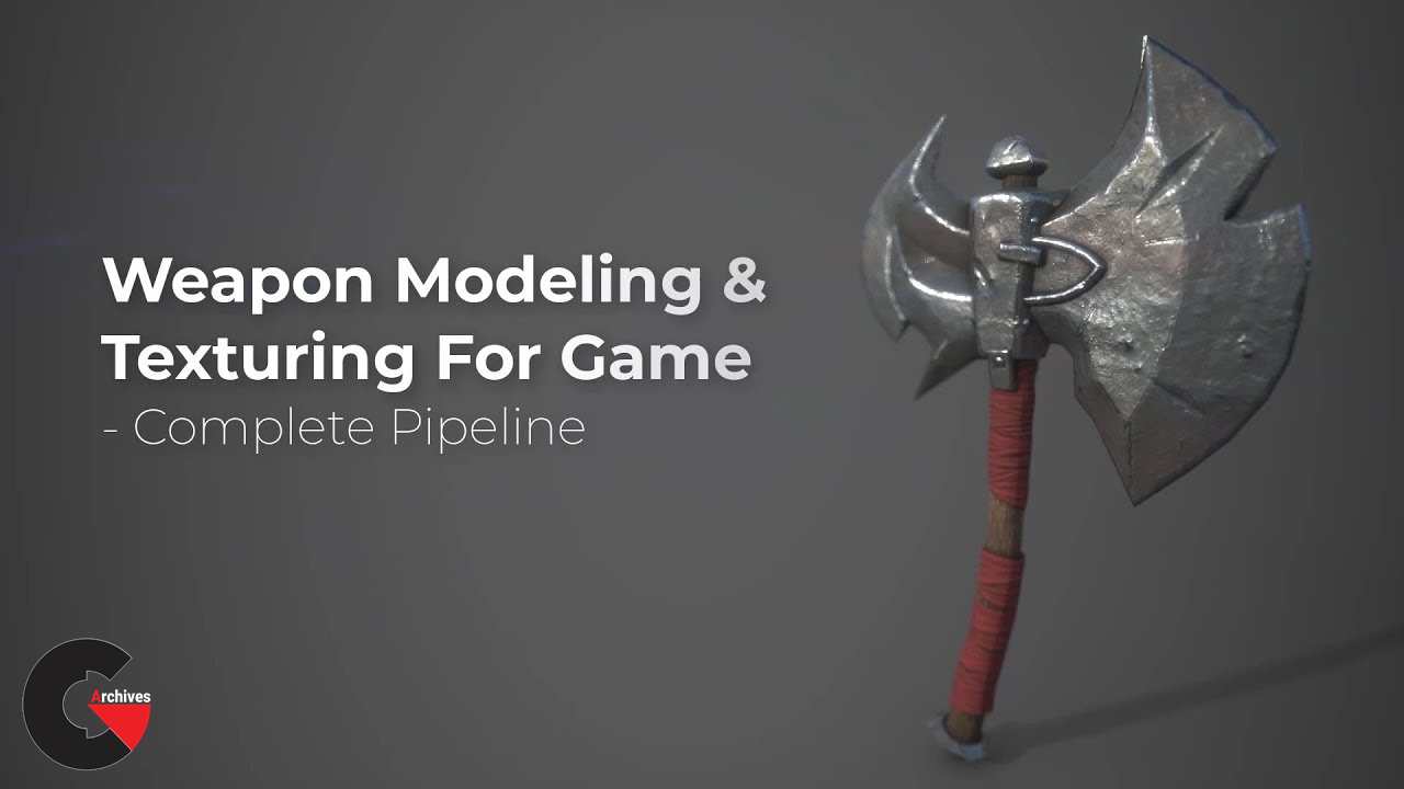 Weapon Modeling & Texturing For Games – Complete Pipeline