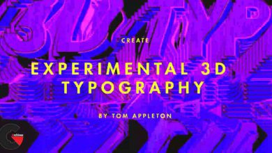 Create experimental 3D typography