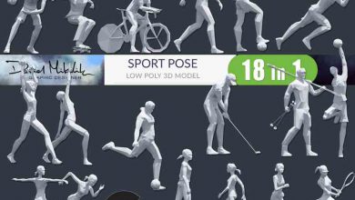 Low Poly Sport Pose PACK - 3d models