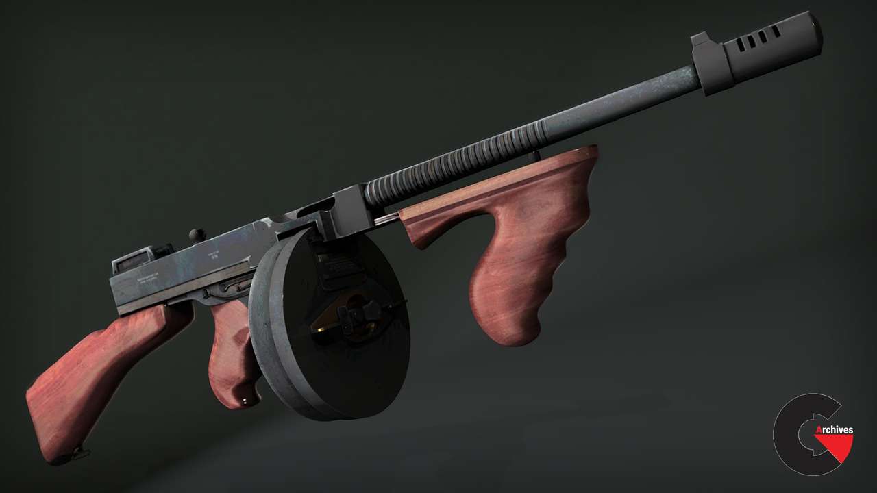 Creating a Game-Ready Tommy Gun in 3ds Max