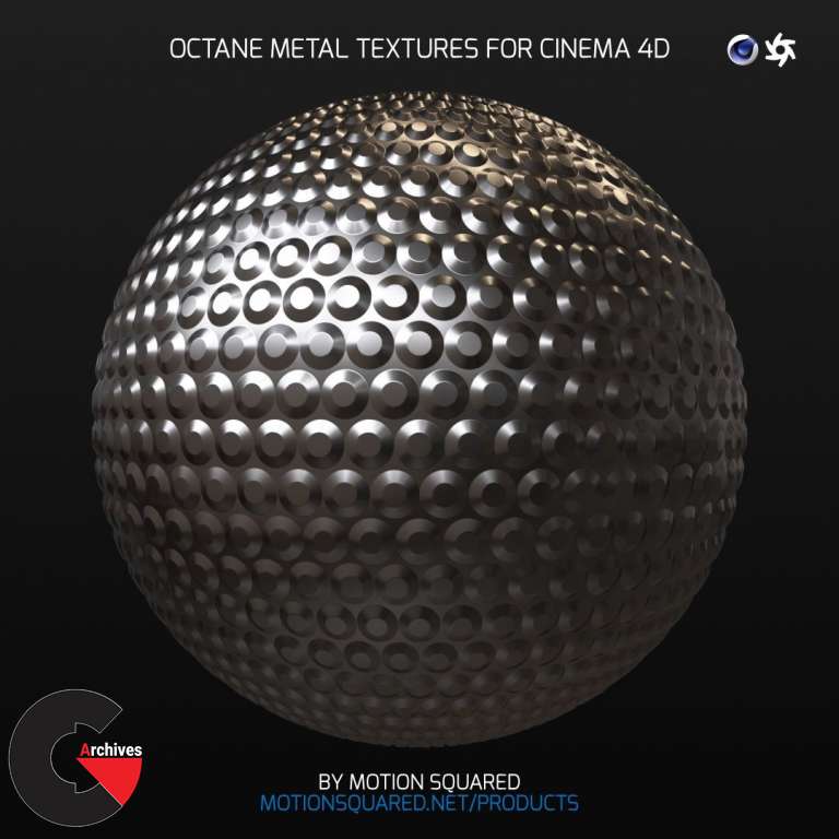 V-Ray Metal Texture Pack for Cinema 4D