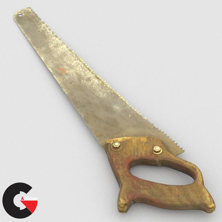 Collection old tools PBR 3D model