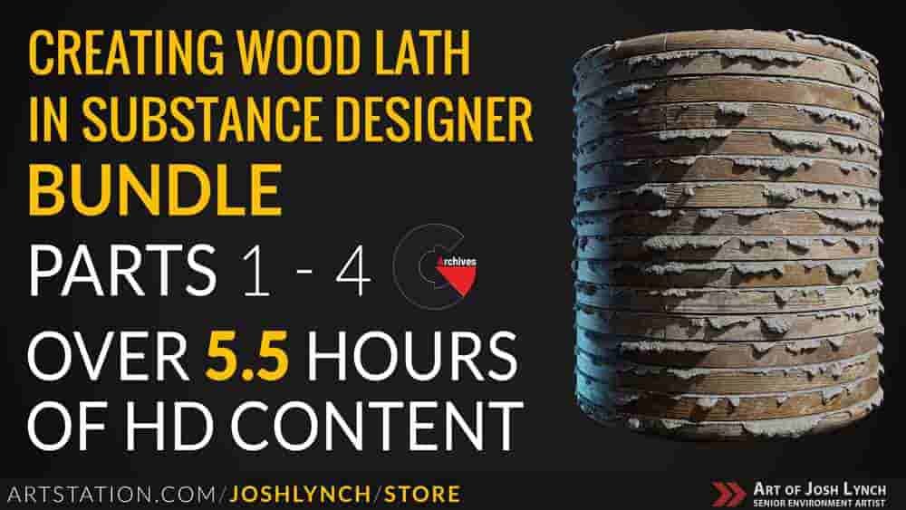Creating Wood Lath in Substance Designer Bundle Of Parts 1 – 4