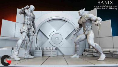 Xmen Diorama Deadpool vs Wolverine and Darth Vader