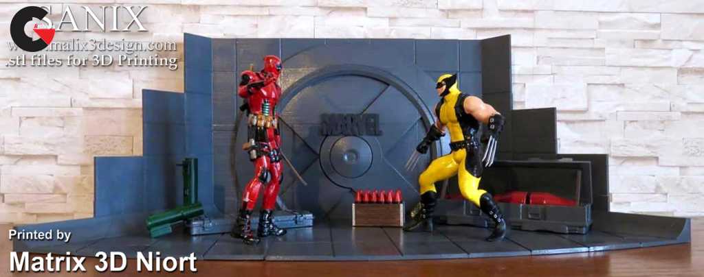 Xmen Diorama Deadpool vs Wolverine and Darth Vader