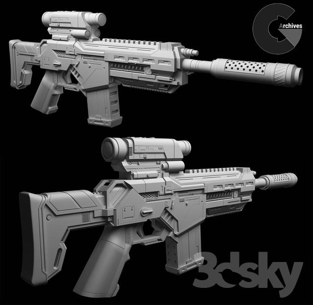 3dsky Pro - AX7 Assault Rifle