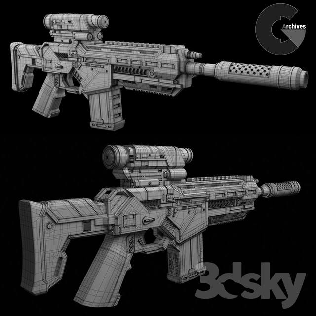 3dsky Pro - AX7 Assault Rifle
