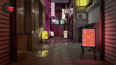 Japanese Alley 3D Game Environment Creation