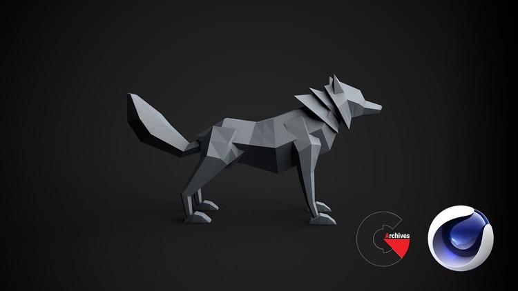 Learn Cinema 4D Low Poly Wolf