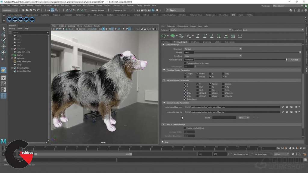 Realistic Dog Grooming for Production with XGen