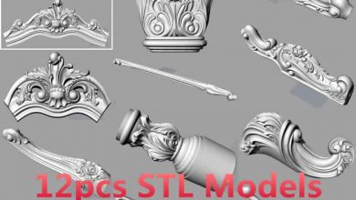 Bed sofa back flower STL relief model for cnc carving S037