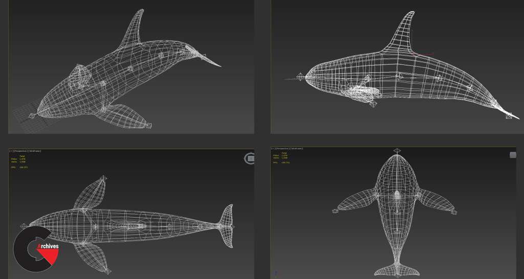 Big Fish Collection Low poly - Animated Low-poly 3D model