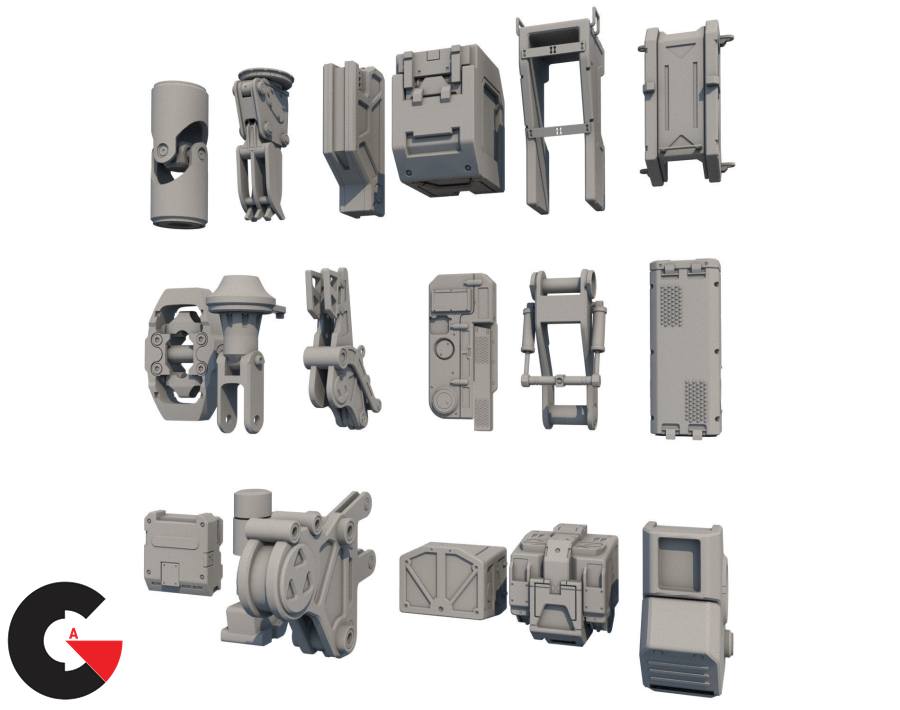 Kitbash Pack 512 Models 4154 pieces 3D model