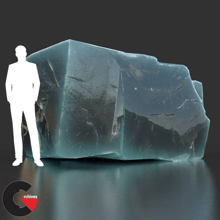 Low poly Ice Block Pack 190302 3D Model Collection