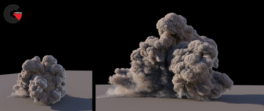 Volume rendering using houdini and arnold