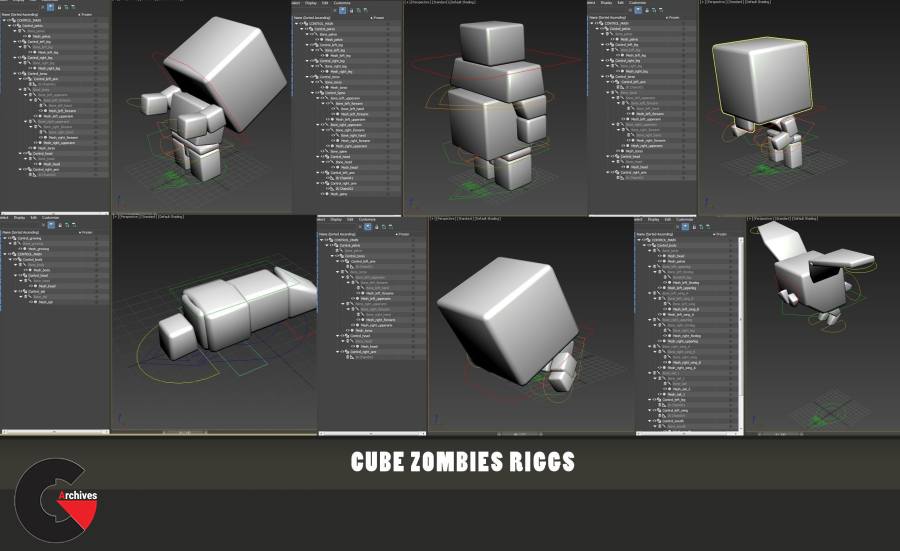 CUBE APOCALYPSE PACK Low-poly 3D model