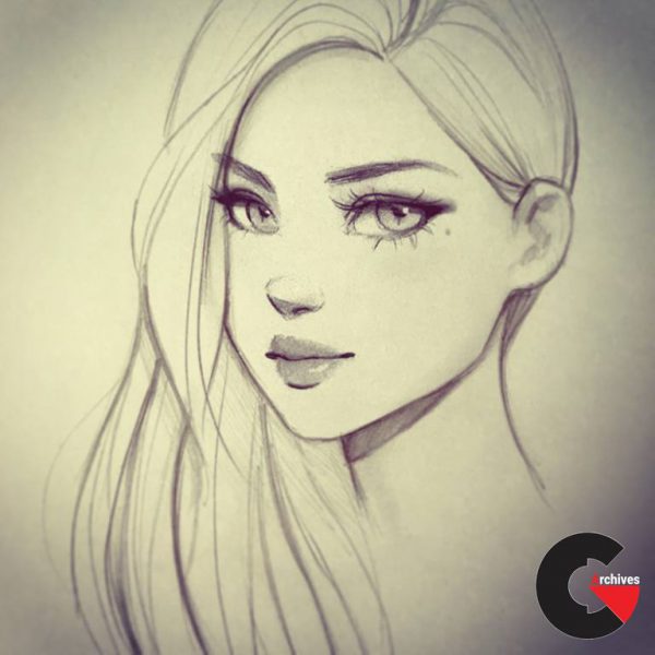 Design a Female Character: Sketching Portraits with Pencils - CGArchives