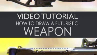 How to Draw a futuristic weapon