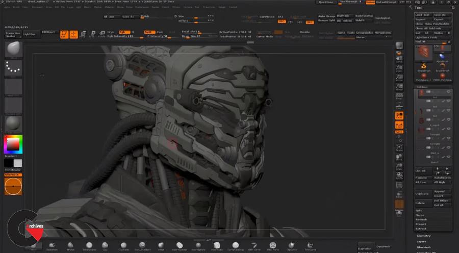 Sci-fi Character Design in ZBrush