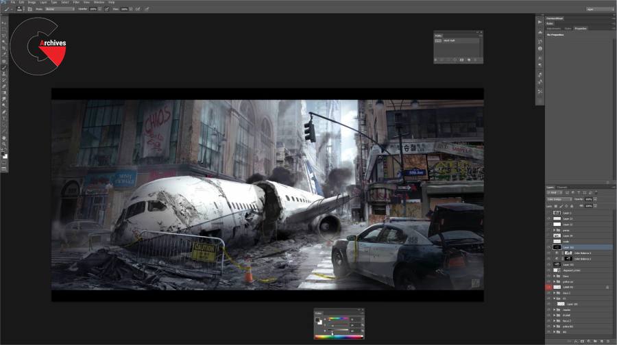 Concept Art photorealistic for a AAA video game with Photoshop
