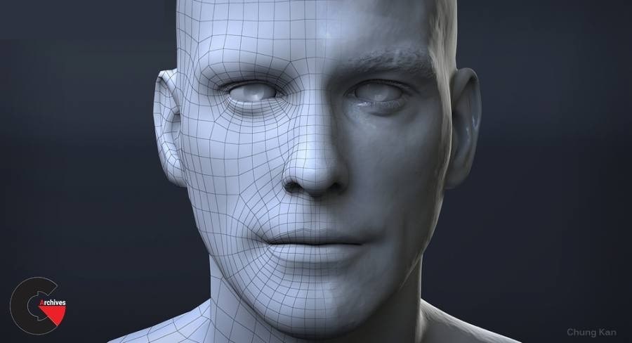 Human Face Topology For Production by Chung Kan