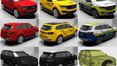 Sport taxi police 3D models