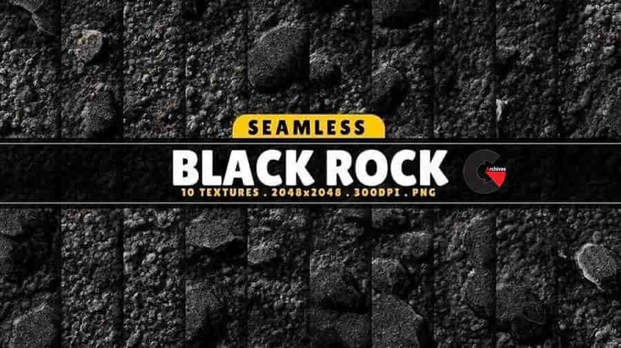 Texture Pack Seamless Black Rock Vol 01 Texture