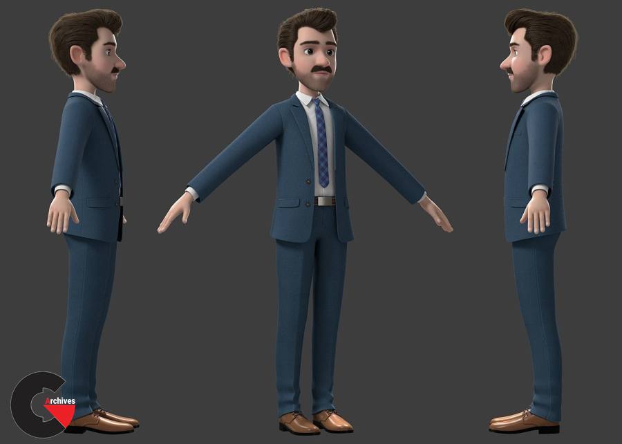 Cartoon Man 3D model