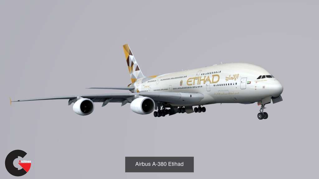 Pack Airbus A-380 3D Model Collection