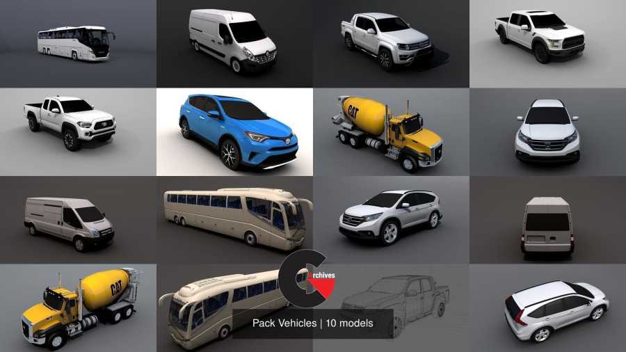 Pack Vehicles 3D Model Collection