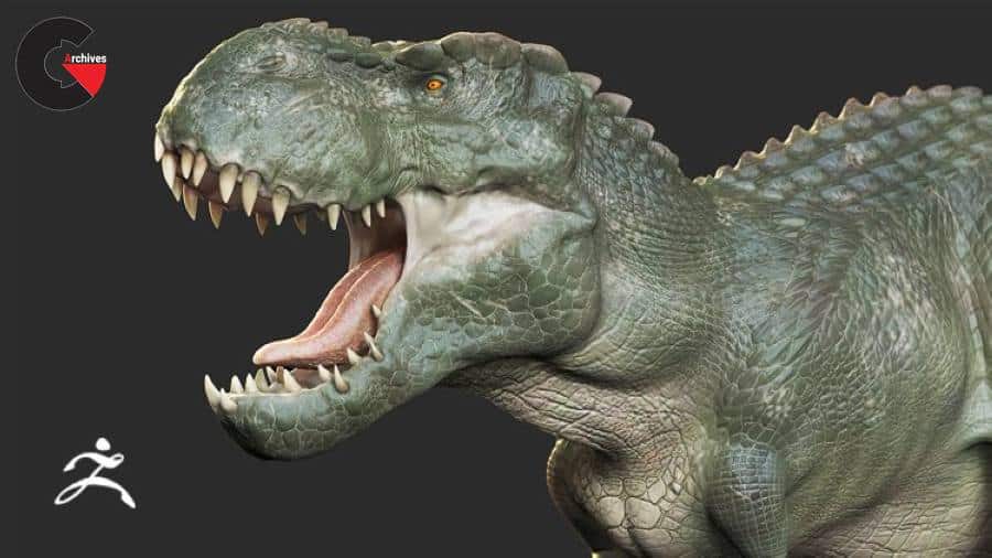 Realistic Dinosaur Sculpting in Zbrush for Game and Film