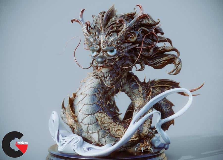 Sculpting & Texturing a Chinese Dragon by Zhelong Xu