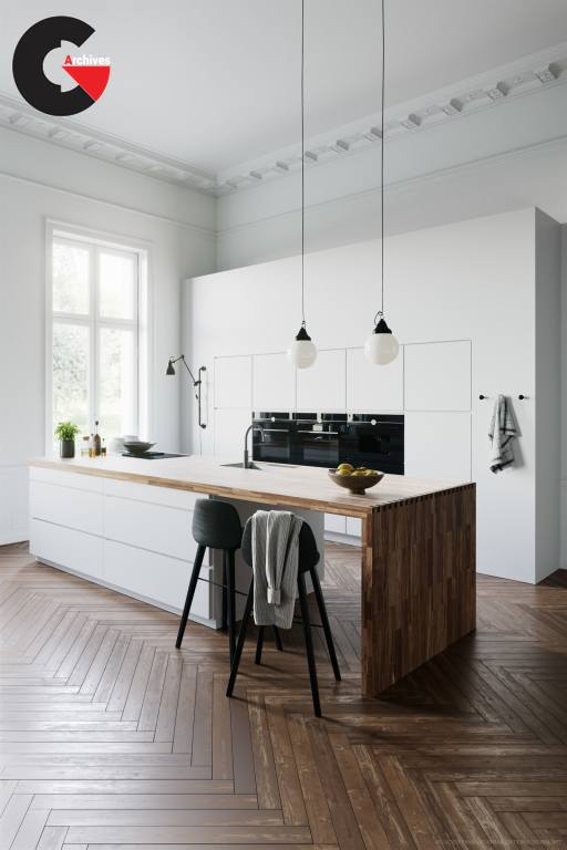 White Kitchen by Kvik 3D model