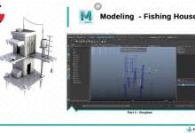 Autodesk Maya - Modeling Lowpoly Cartoon Fishinag House