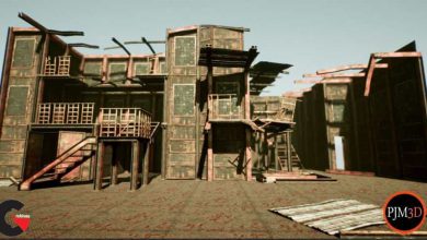 CGTrader – UE4 Old Factory Modular Package Low-poly 3D model