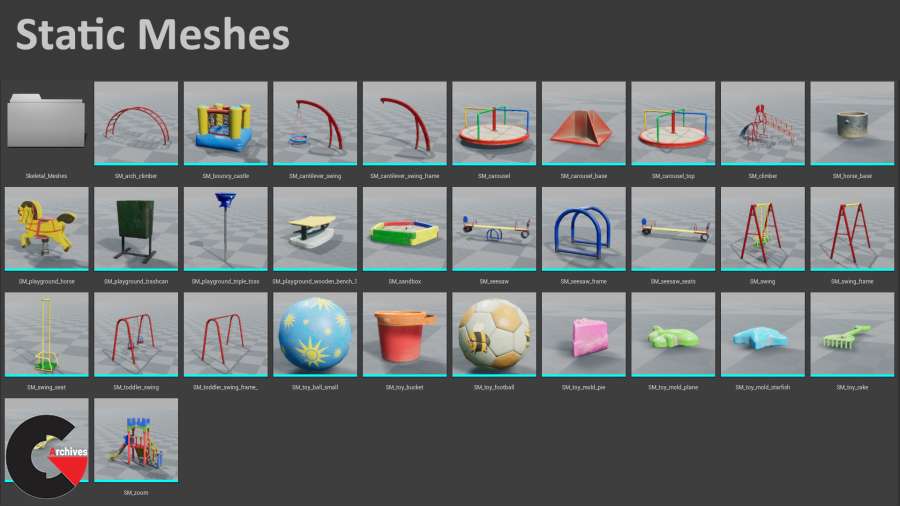 Playground Pack 1 3D Model Collection