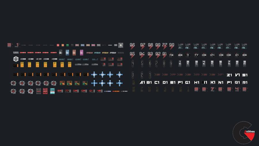 ArtStation Marketplace – 200+ Number and Serial Decals