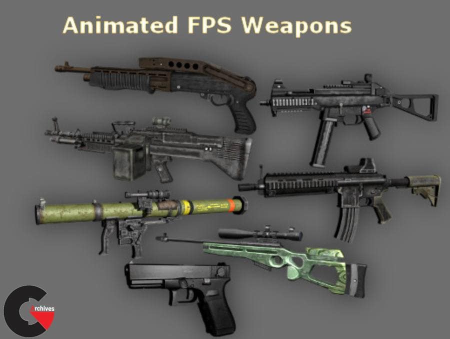 Asset Store - Animated FPS Weapons Pack (Part 1) 