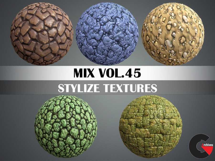 CGTrader – Stylized Texture Pack – VOL 5 Texture