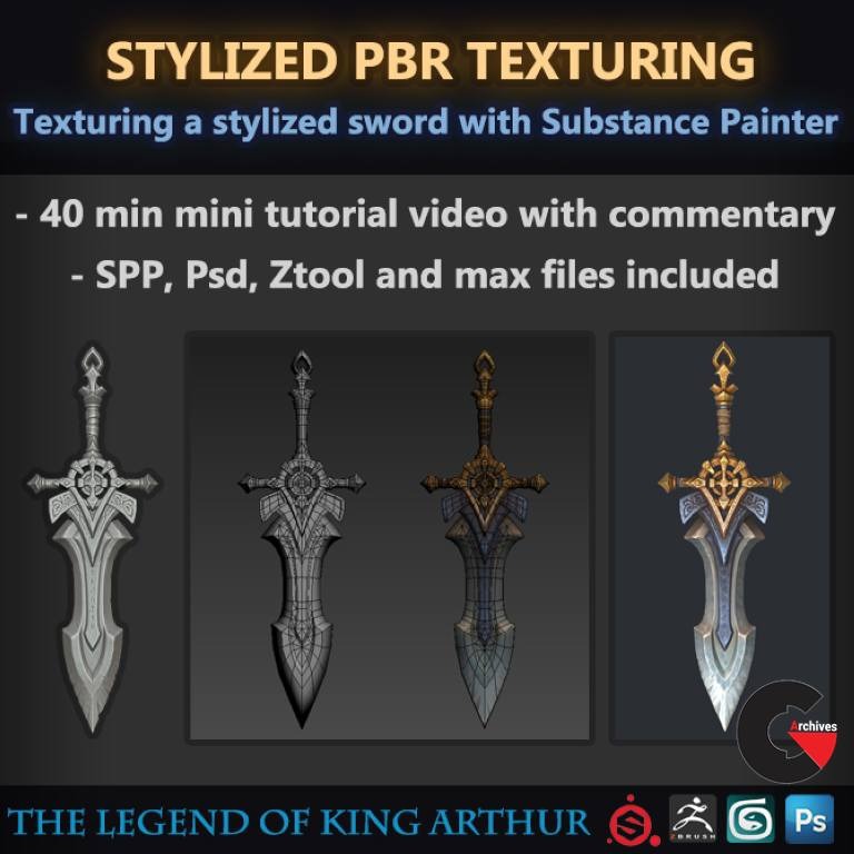 Gumroad – Texturing a stylized sword with Substance Painter