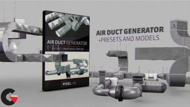 The Pixel Lab – Air Duct Generator for Cinema 4D – 85+ Components