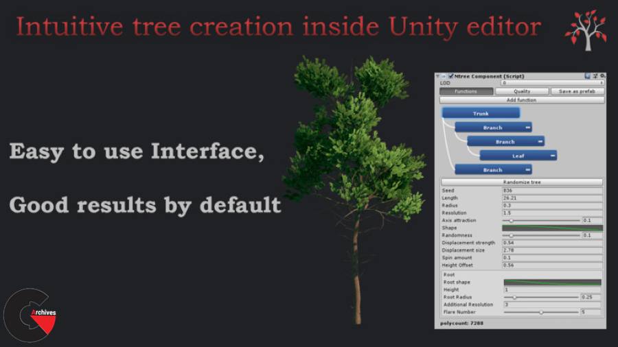 Asset Store - Mtree - tree creation