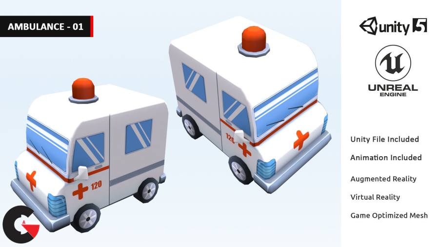 Animated Toy Cartoon Cute Vehicles Low Poly Pack