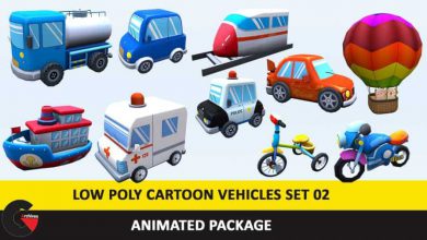 CGTrader – Animated Toy Cartoon Cute Vehicles Low Poly Pack