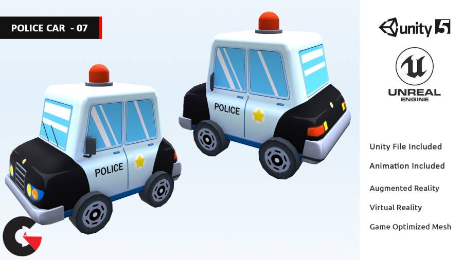 Animated Toy Cartoon Cute Vehicles Low Poly Pack