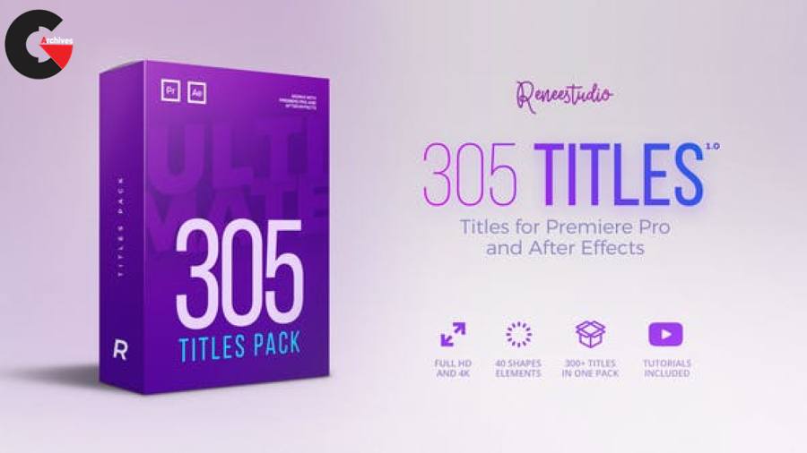 Videohive – 305 Titles Ultimate Pack for Premiere Pro & After Effects