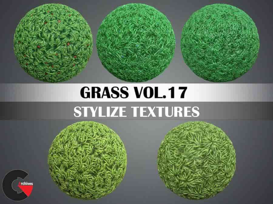 CGTrader – Stylized Grass Vol. 17 – Hand Painted Texture Pack