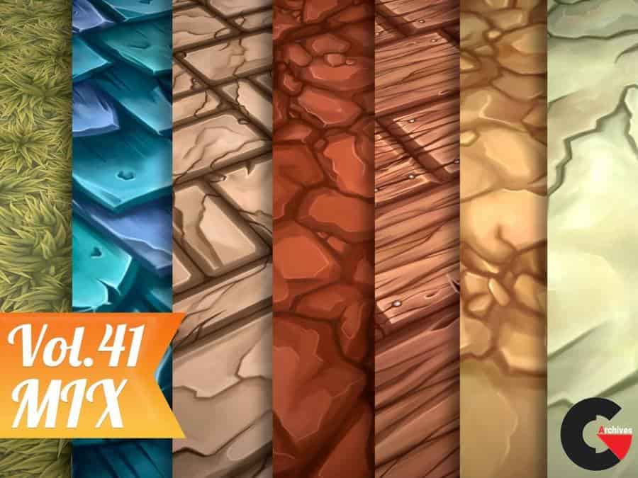 CGTrader – Stylized Mix Vol. 41 – Hand Painted Texture Pack