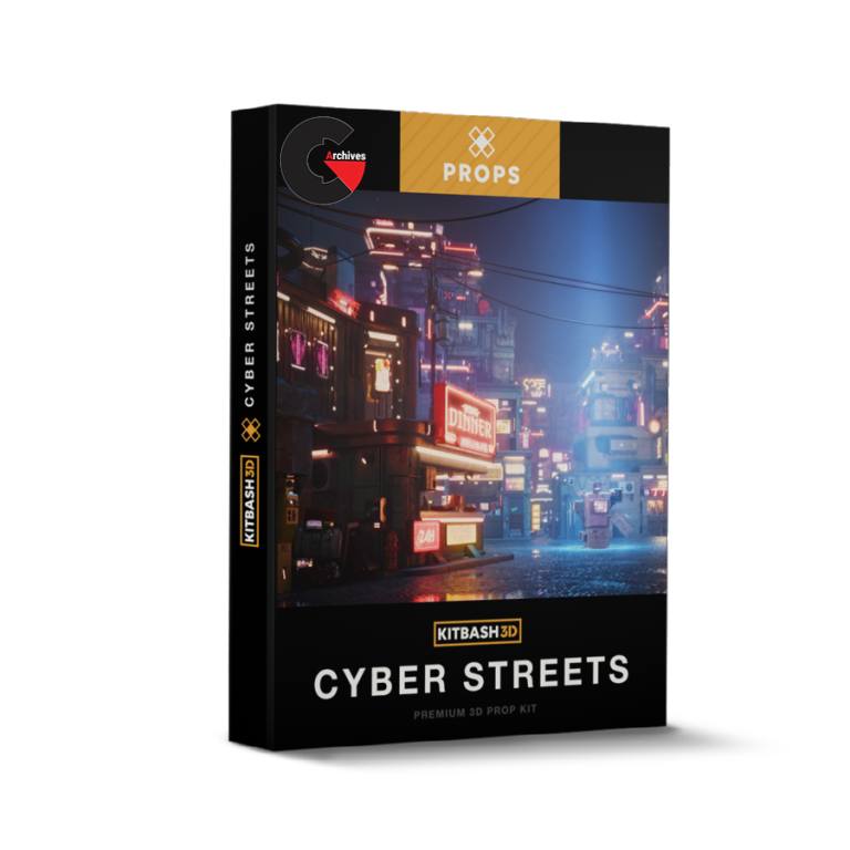Kitbash3D – Props Cyber Streets